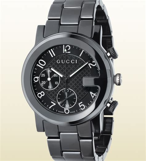 gucci watch with black face|Gucci G.